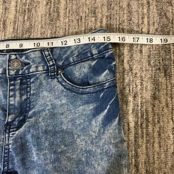 Wax Jeans Womens 11 Denim Low Rise‎ Blue Zip Fly Pockets Straight Leg Stretch - Picture 5 of 8